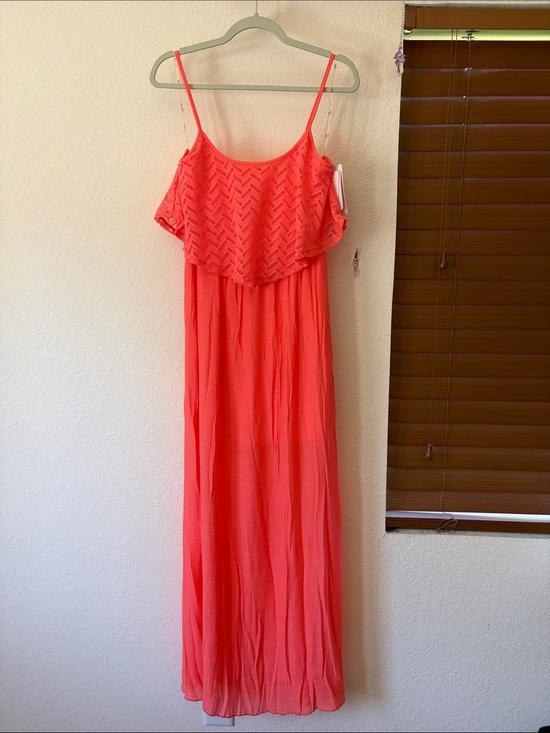 Trixxi Girl Dresses & Skirts - Coral Layered Ruffle Maxi Dress - Women's Summer Dress